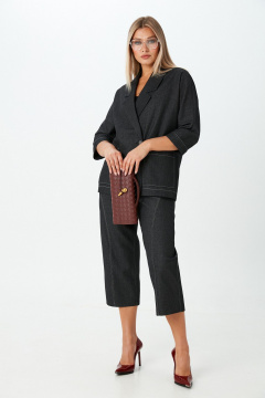 Брюки, жакет LM К139086 черный_джинс - фото 2