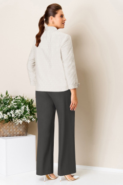 Блуза, брюки, жакет VOLNA 1401 белый_серый - фото 5