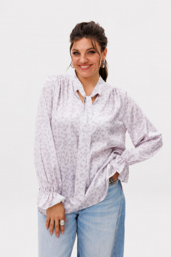 Блуза Anelli 1323 лиловый_лео - фото 5