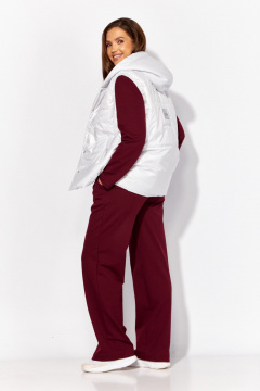 Брюки, жилет, свитшот TAiER 1380 жемчужный_ бордовый - фото 2