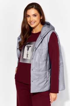 Брюки, жилет, свитшот TAiER 1380 серый_бордовый - фото 2