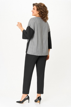 Блуза, брюки DaLi 5781.2 серый_с_чёрным - фото 3