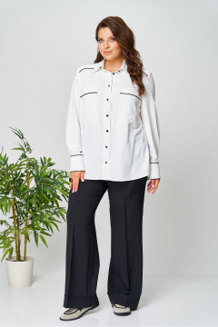 Рубашка AVA fashion М-142 молочный - фото 4
