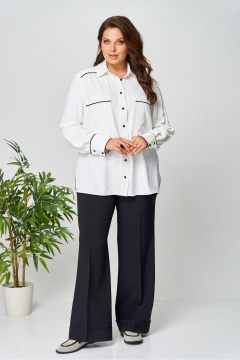 Рубашка AVA fashion М-142 молочный - фото 2