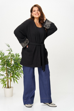 Кардиган AVA fashion М-143 черный - фото 5