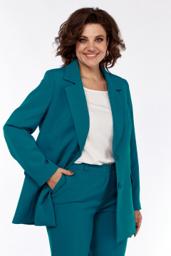 Брюки, жакет, майка SVT-fashion 584 темная_бирюза - фото 2