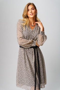 Платье Laikony L-053 серо-черный - фото 2