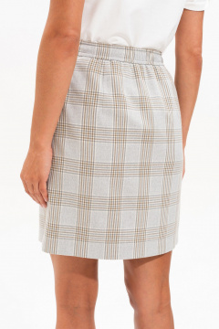 Юбка SILVERSPICE S-4511 клетка_серо-голубая - фото 5