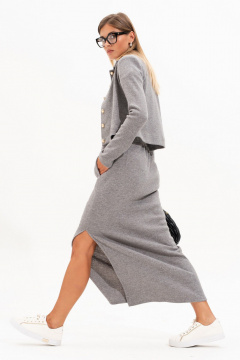 Кардиган SILVERSPICE S-7519 серый - фото 5