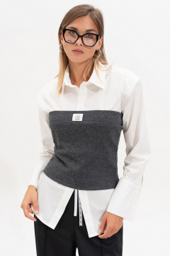 Топ SILVERSPICE S-7522 темно-серый - фото 1