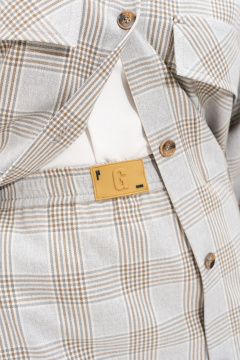 Рубашка, юбка SILVERSPICE S-8558 клетка_серо-голубая - фото 4