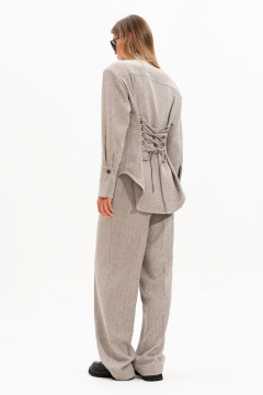 Блуза, брюки SILVERSPICE S-8559 серо-бежевый - фото 3