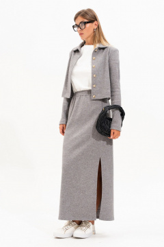 Кардиган, юбка SILVERSPICE S-8560 серый - фото 1