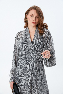 Платье NikVa 992-1 чёрно-белые_ракушки - фото 2