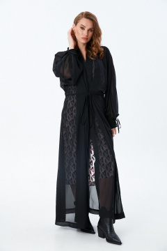 Платье NikVa 992-2 чёрный_ромбы_бургунди - фото 4