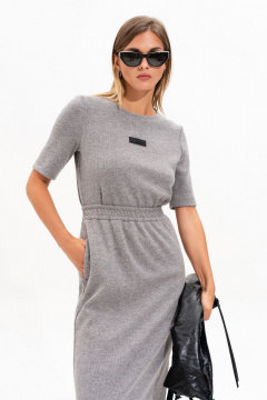 Джемпер, юбка SILVERSPICE S-8565 серый - фото 5