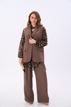 Брюки, жилет NikVa 993-1 мокка - фото 2