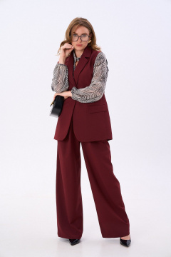 Жилет NikVa 994-2 бургунди - фото 4