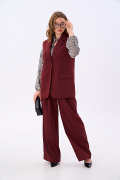 Жилет NikVa 994-2 бургунди - фото 3