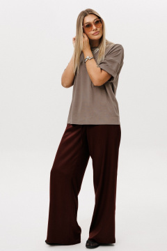 Брюки, джемпер Ma Vie М-696 коричневый_бордовый - фото 1