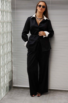 Блуза, брюки Mislana 1221 черный/белый - фото 3