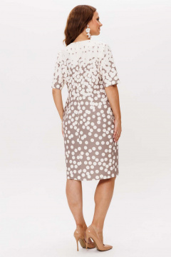 Платье Mislana 1259 сливочный/капучино - фото 2