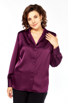 Блуза Элль-стиль 2404/1а бордо - фото 2