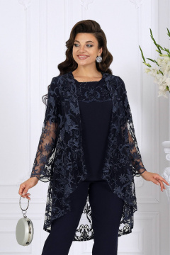 Блуза, брюки, кардиган Ninele 5908 синий - фото 2