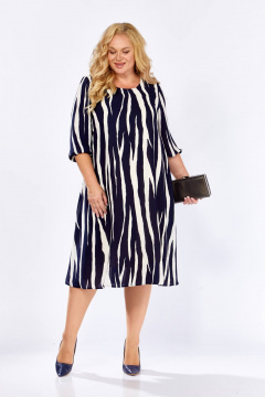 Платье Anastasia 1186.1 молочно-синий - фото 4