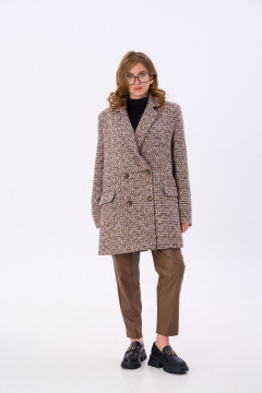 Брюки, жакет NikVa 947-2 песок и шоколад - фото 1