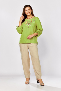 Блуза MALI 625-083 зеленый - фото 3