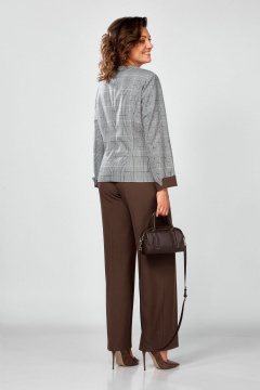 Блуза, брюки, жакет Lady Secret 25218 клетка-шоколад - фото 3