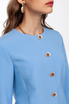 Голубой жакет в стиле Шанель с застежкой на пуговицы Femme & Devur 70504 1.22F(170) - фото 5