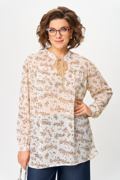 Блуза Michel chic 760/2 молочный_веточки - фото 1