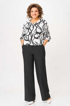 Джемпер Swallow 865 молочный/черный_принт - фото 5