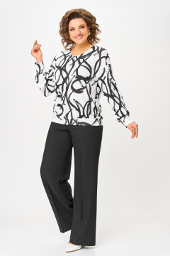 Джемпер Swallow 865 молочный/черный_принт - фото 2