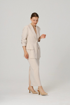 Жакет, юбка ALIN 6004 кремово-белый - фото 4