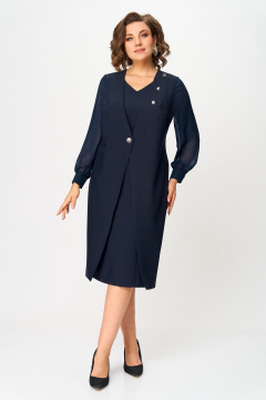 Платье ANASTASIA MAK 1274 темно-синий - фото 3