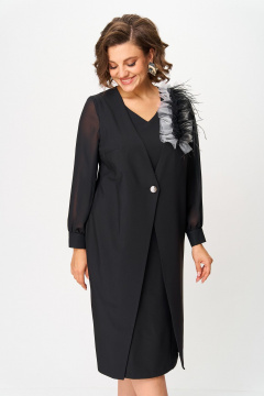 Платье ANASTASIA MAK 1274 черный - фото 2