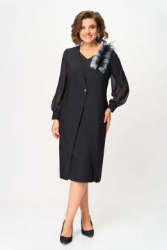 Платье ANASTASIA MAK 1274 черный - фото 1