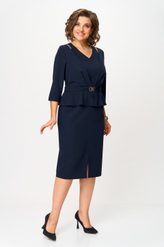 Платье ANASTASIA MAK 1275 синий - фото 3