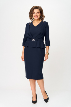 Платье ANASTASIA MAK 1275 синий - фото 2