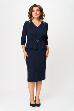 Платье ANASTASIA MAK 1275 синий - фото 1