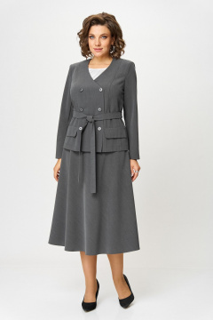 Жакет, юбка ANASTASIA MAK 749-А серый - фото 1