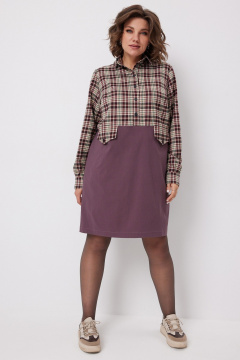 Платье BegiModa 1058 виноградная_клетка - фото 1