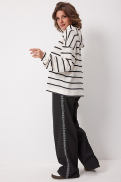 Худи BegiModa 4137 черно-белый - фото 5