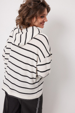Худи BegiModa 4137 черно-белый - фото 3