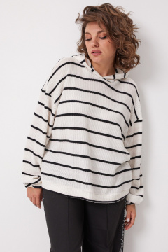 Худи BegiModa 4137 черно-белый - фото 1