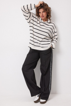 Худи BegiModa 4137 черно-белый - фото 4