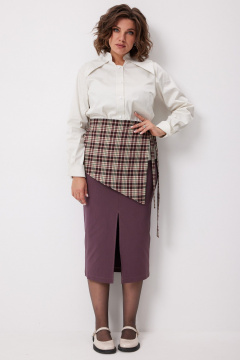 Юбка BegiModa 5016 виноградная_клетка - фото 1